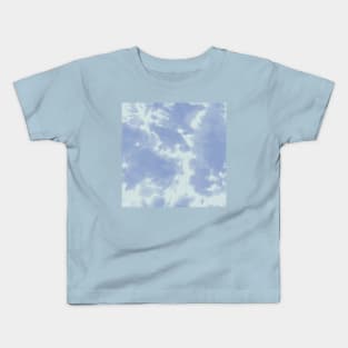 Pastel blue tie dye pattern Kids T-Shirt